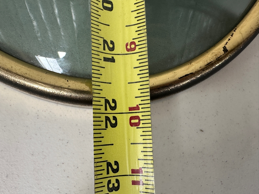 Just Added - Original World War I (WW1) Portrait Drawing Of A Military Soldier With Convex Glass Gilt Metal Frame Crowned By An American Eagle With Shield And Ribbon Motif 14W X 22H [Photo 11]