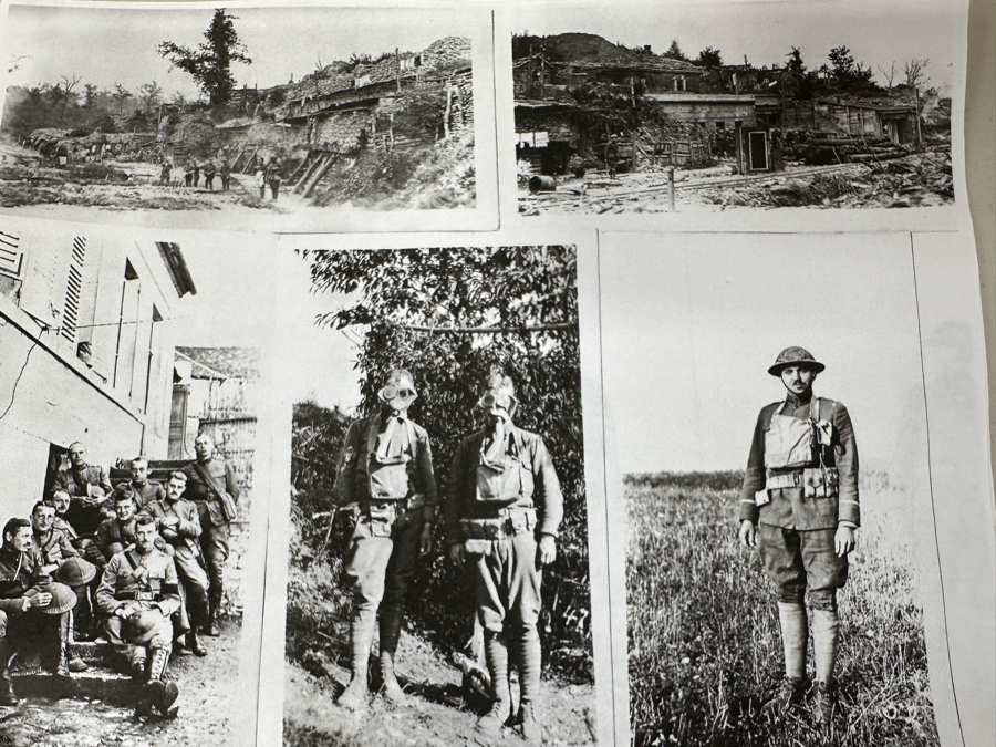 Just Added - Original World War I (WW1) Panoramic Portrait Of The United States Army Company D, 302nd Engineers 58' X 9' With Honorable Discharge Papers for Private First Class George Freeman And Photocopied Pictures of Various Bridges The Unit Built [Photo 42]