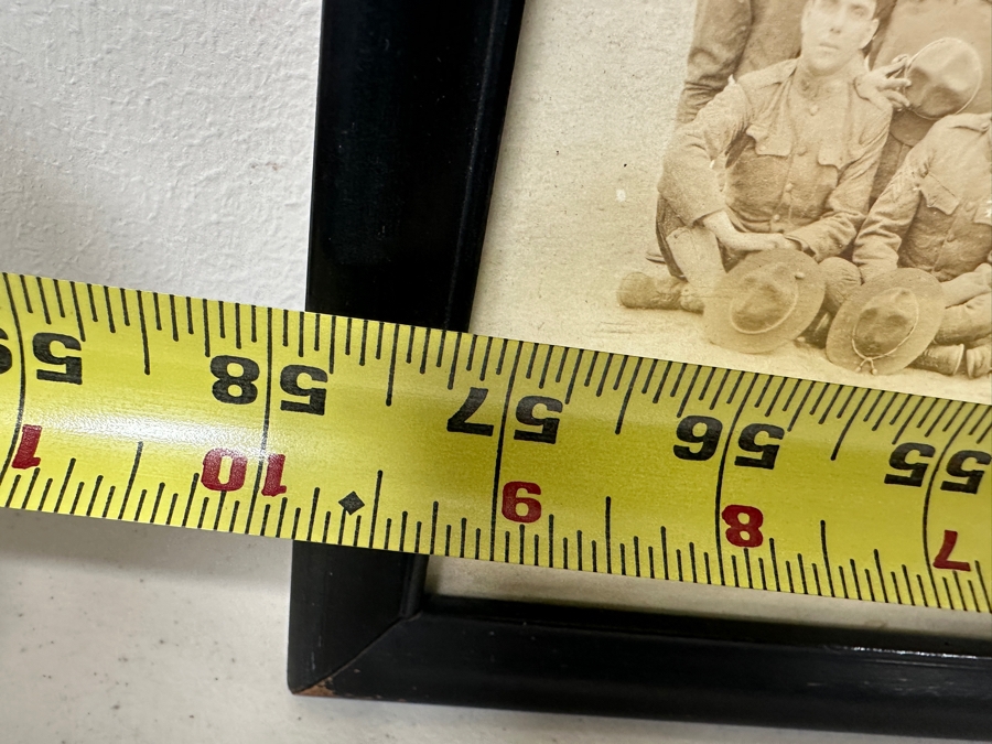 Just Added - Original World War I (WW1) Panoramic Portrait Of The United States Army Company D, 302nd Engineers 58' X 9' With Honorable Discharge Papers for Private First Class George Freeman And Photocopied Pictures of Various Bridges The Unit Built [Photo 53]