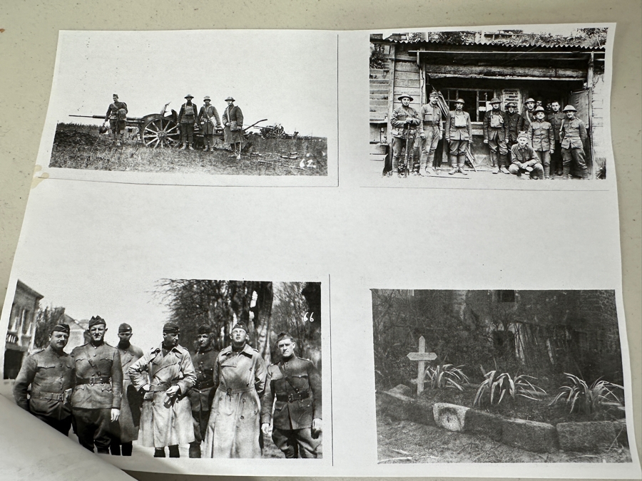 Just Added - Original World War I (WW1) Panoramic Portrait Of The United States Army Company D, 302nd Engineers 58' X 9' With Honorable Discharge Papers for Private First Class George Freeman And Photocopied Pictures of Various Bridges The Unit Built [Photo 44]