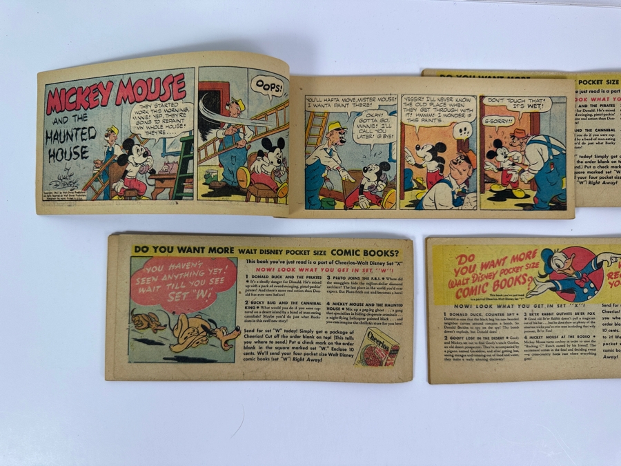 (4) Vintage 1947 Walt Disney Mickey Mouse Mini-Album Comic Books From Cheerios Cereal Box [Photo 7]