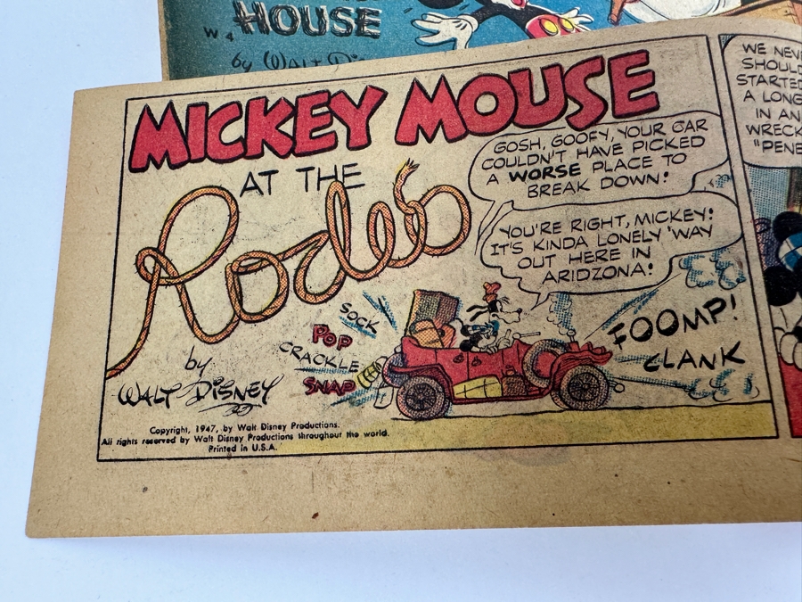 (4) Vintage 1947 Walt Disney Mickey Mouse Mini-Album Comic Books From Cheerios Cereal Box [Photo 9]