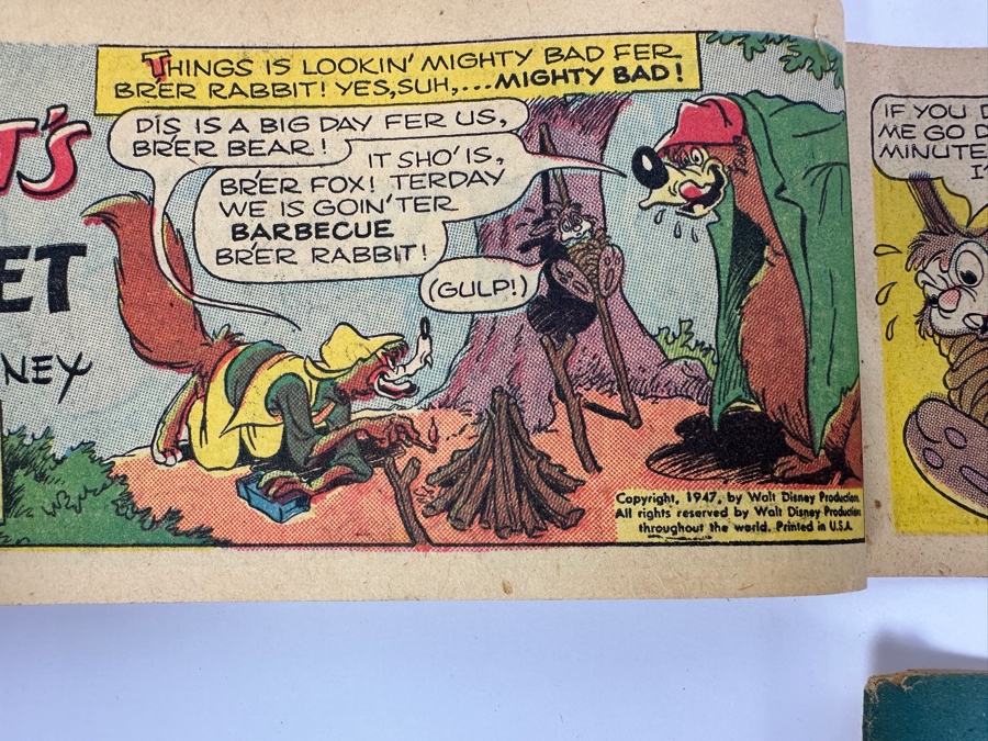 (4) Vintage 1947 Walt Disney (2) Br'er Rabbit, (1) Bucky Bug & (1) Dumbo Mini-Album Comic Books From Cheerios Cereal Box [Photo 8]