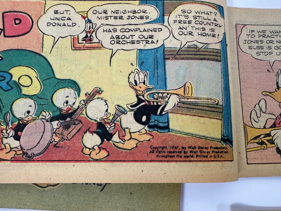 (4) Vintage 1947 Walt Disney (3) Donald Duck & (1) The Seven Dwarfs Mini-Album Comic Books From Cheerios Cereal Box [Photo 9]