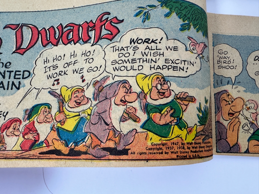(4) Vintage 1947 Walt Disney (3) Donald Duck & (1) The Seven Dwarfs Mini-Album Comic Books From Cheerios Cereal Box [Photo 6]