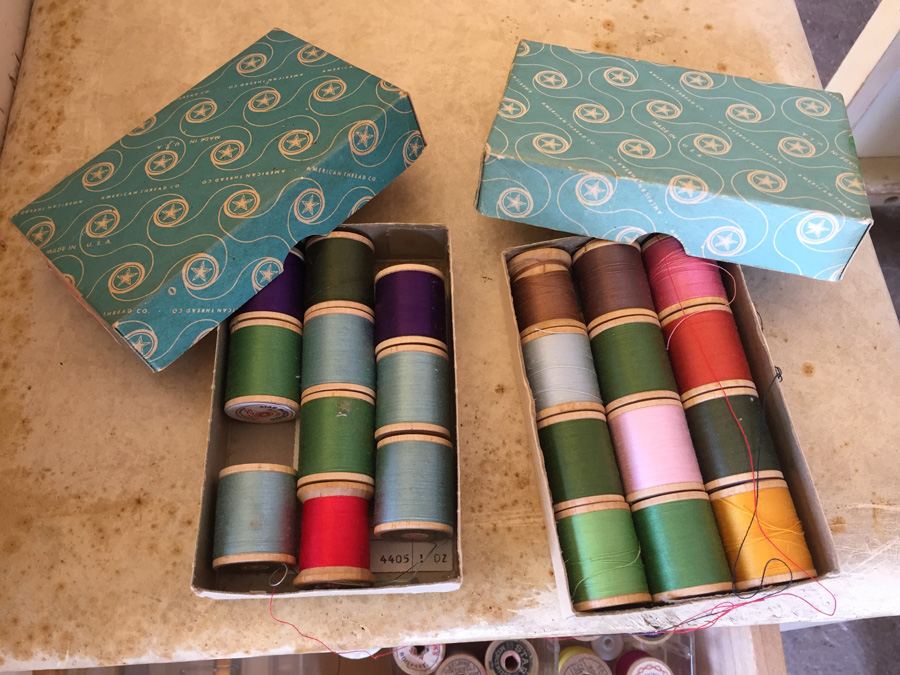 Vintage Pfaff 130 Industrial Sewing Machine and Cabinet With Built In Chair and Sewing Supplies [Photo 21]