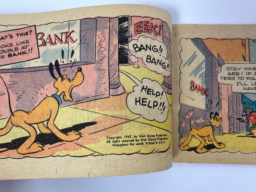 (3) Vintage 1947 Walt Disney (2) Pluto & (1) Goofy Mini-Album Comic Books From Cheerios Cereal Box [Photo 5]