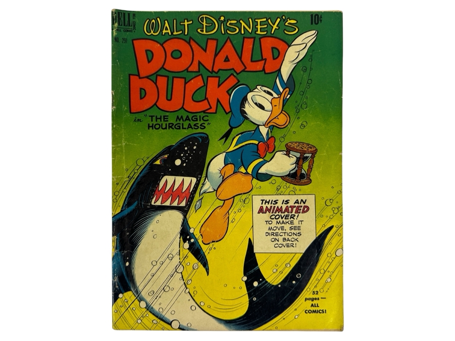 Dell Comics Four Color Walt Disney's Donald Duck In 'The Magic Hourglass' #291 Vintage 1950 10 Cent Comic Book