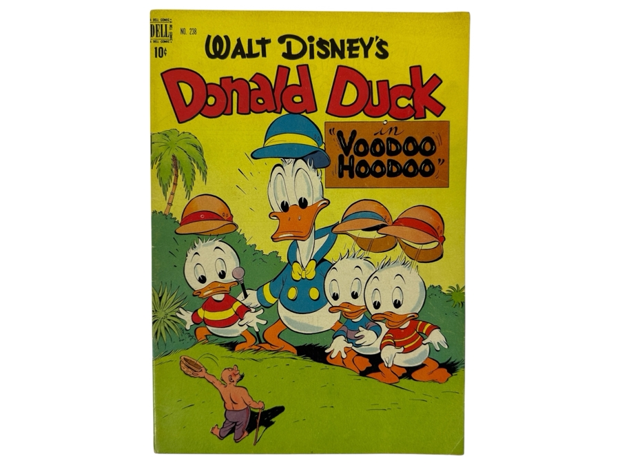 Dell Comics Four Color Walt Disney's Donald Duck In 'Voodoo Hoodoo' #238 Vintage 1949 10 Cent Comic Book