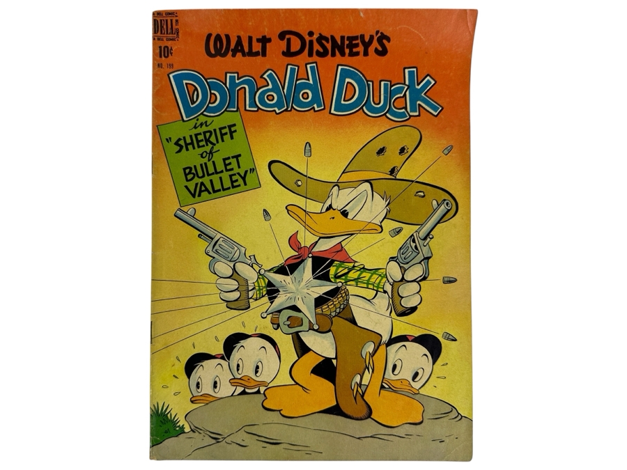 Dell Comics Four Color Walt Disney's Donald Duck In 'Sheriff Of Bullet Valley' #199 Vintage 1948 10 Cent Comic Book