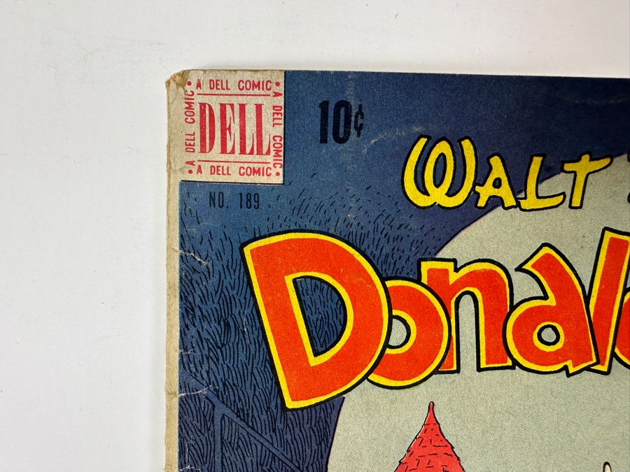 Dell Comics Four Color Walt Disney's Donald Duck In 'The Old Castle's Secret' #189 Vintage 1948 10 Cent Comic Book Valued Ungraded: $91, 6.0: $361, 8.0: $2,146 [Photo 2]