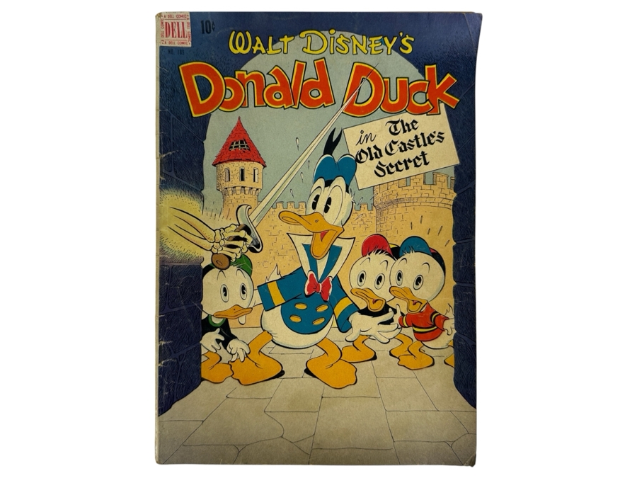 Dell Comics Four Color Walt Disney's Donald Duck In 'The Old Castle's Secret' #189 Vintage 1948 10 Cent Comic Book