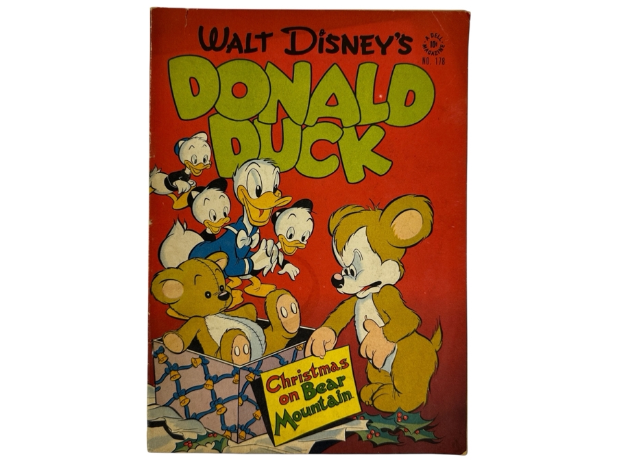 Dell Comics Four Color #178 Walt Disney's Donald Duck In 'Christmas On Bear Mountain' Vintage 1947 10 Cent Comic Book