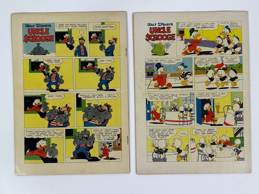 Dell Comics Walt Disney's Uncle Scrooge #4 & #5 Vintage 1954 10 Cent Comic Books Valued Ungraded: $45, 6.0: $353, 8.0: $529 [Photo 4]