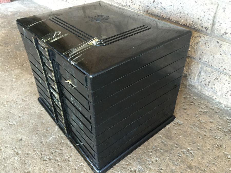 Vintage Black Plastic Dental Cabinet Loaded With Random Nuts, Bolts, and Some Dental Equipment [Photo 5]