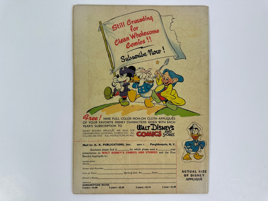 Dell Comics Walt Disney's Comics And Stories #108 Vintage 1949 10 Cent Comic Book Valued Ungraded: $32, 6.0: $107, 8.0: $590 [Photo 3]