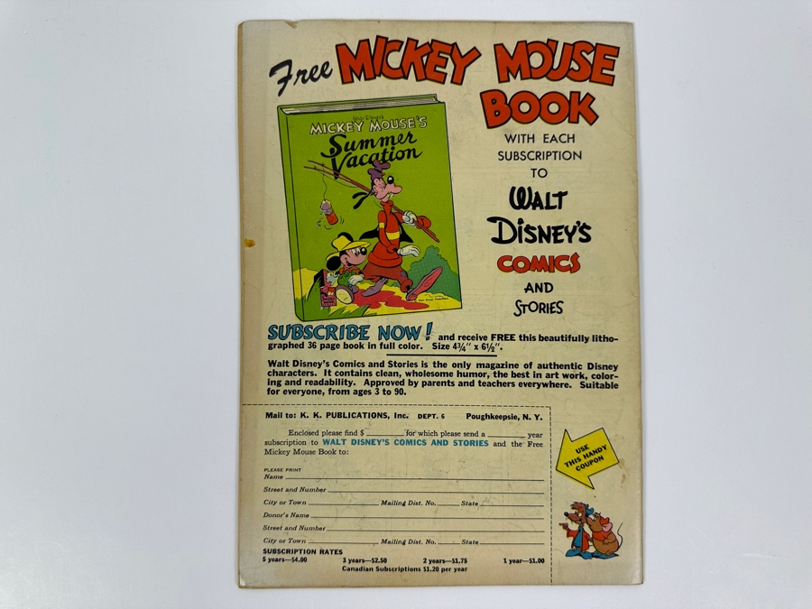Dell Comics Walt Disney's Comics And Stories #141 Vintage 1952 10 Cent Comic Book [Photo 3]