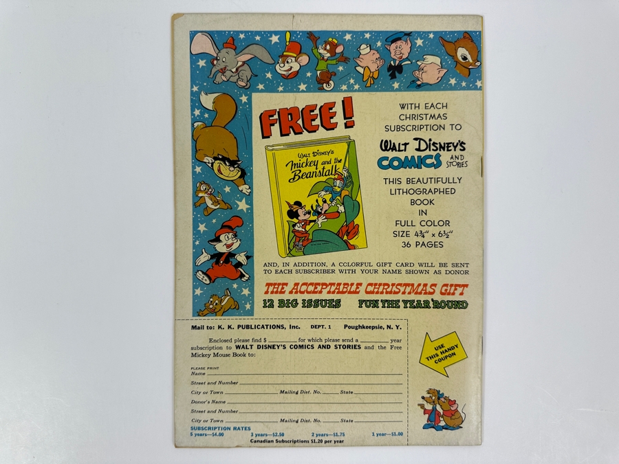 Dell Comics Walt Disney's Comics And Stories #136 Vintage 1952 10 Cent Comic Book [Photo 3]