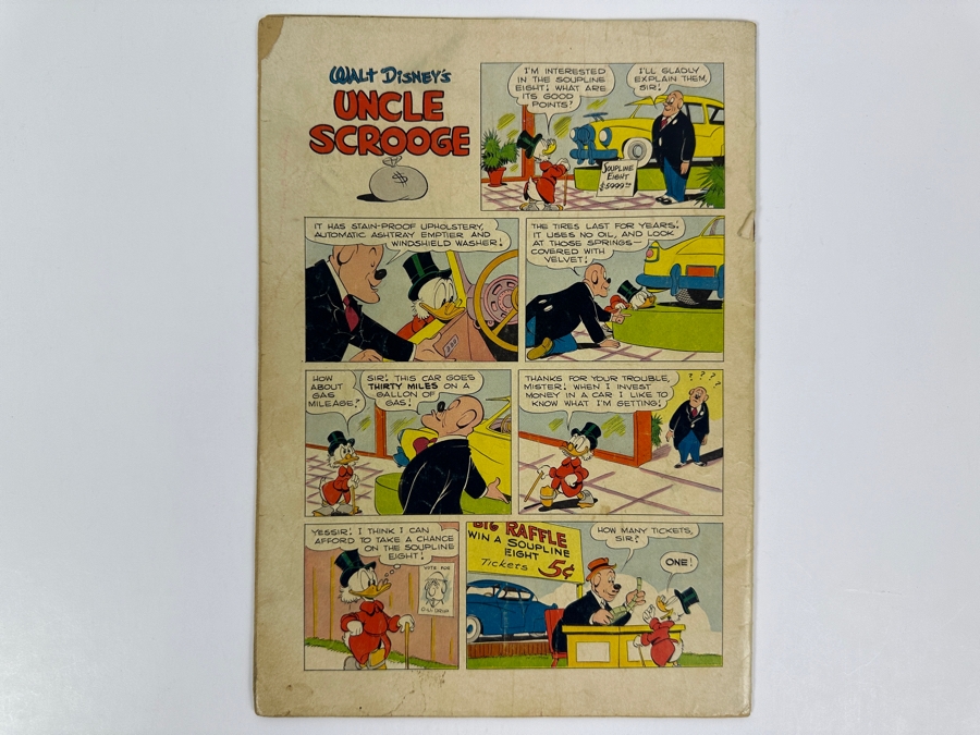 Dell Comics Four Color #386 Walt Disney's Uncle Scrooge In 'Only A Poor Old Man' Vintage 1952 10 Cent First Dedicated Uncle Scrooge Comic Book Valued Ungraded: $150, 6.0: $780, 8.0: $2,040 [Photo 3]