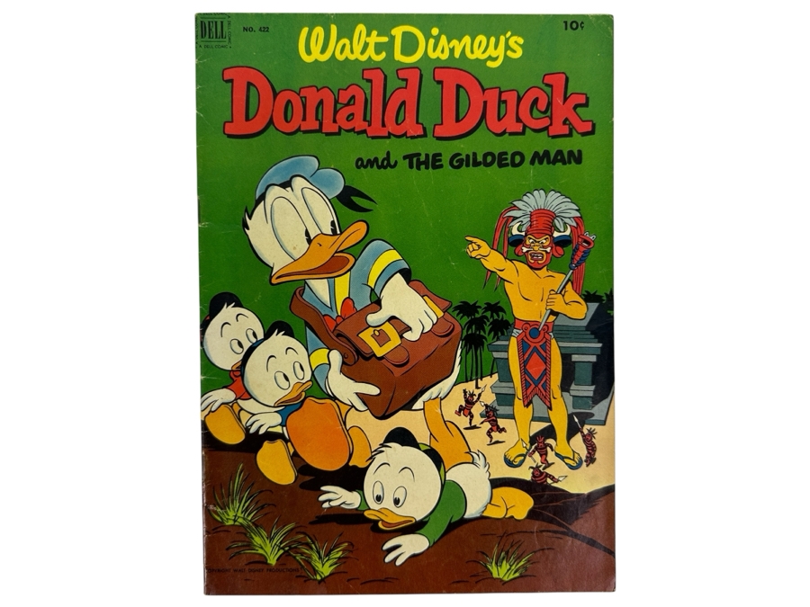 Dell Comics Four Color #422 Walt Disney's Donald Duck And The Gilded Man Vintage 1952 10 Cent Comic Book