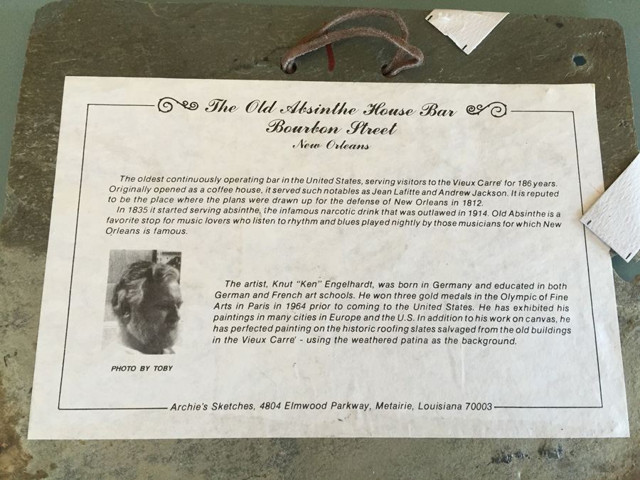 Antique Roofing Slate The Old Absinthe House Bar New Orleans by Knut Ken Engelhardt [Photo 9]