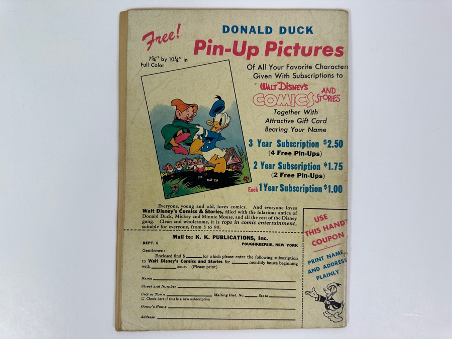 Dell Comics Walt Disney's Comics And Stories #69 Vintage 1946 10 Cent Comic Book Valued Ungraded: $91, 6.0: $850, 8.0: $2,099 [Photo 3]