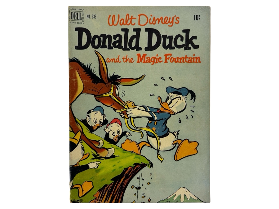 Dell Comics Four Color #339 Walt Disney's Donald Duck And The Magic Fountain Vintage 1951 10 Cent Comic Book