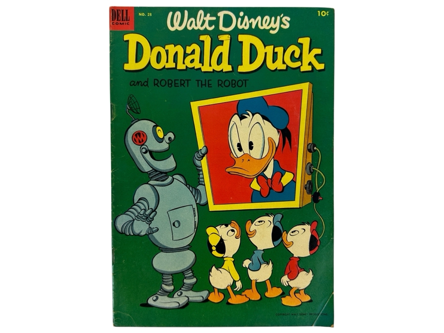 Dell Comics Walt Disney's Donald Duck And Robert The Robot #28 Vintage 1953 10 Cent Comic Book