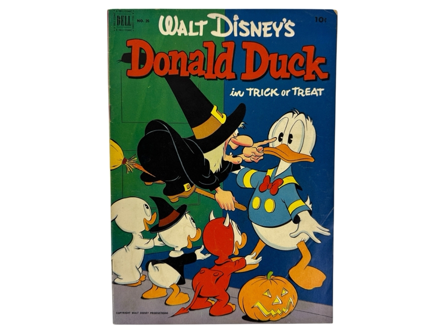 Dell Comics Walt Disney's Donald Duck In Trick Or Treat #26 Vintage 1952 10 Cent Comic Book