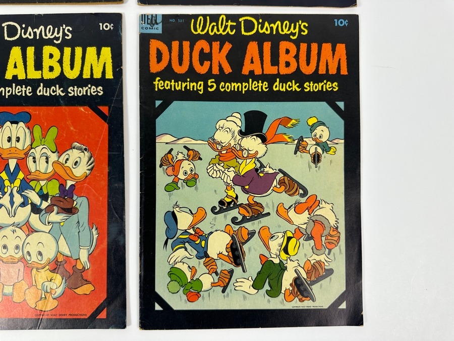 Dell Comics Walt Disney's Duck Album #353 1951, #450 1952, #492 1953 & #531 1954 10 Cent Comic Books [Photo 8]