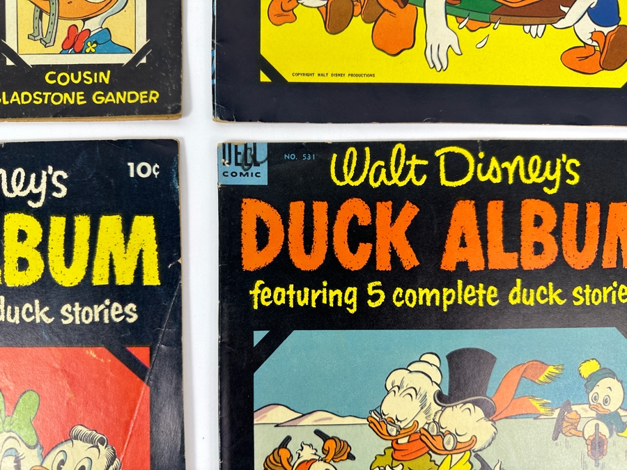 Dell Comics Walt Disney's Duck Album #353 1951, #450 1952, #492 1953 & #531 1954 10 Cent Comic Books [Photo 9]
