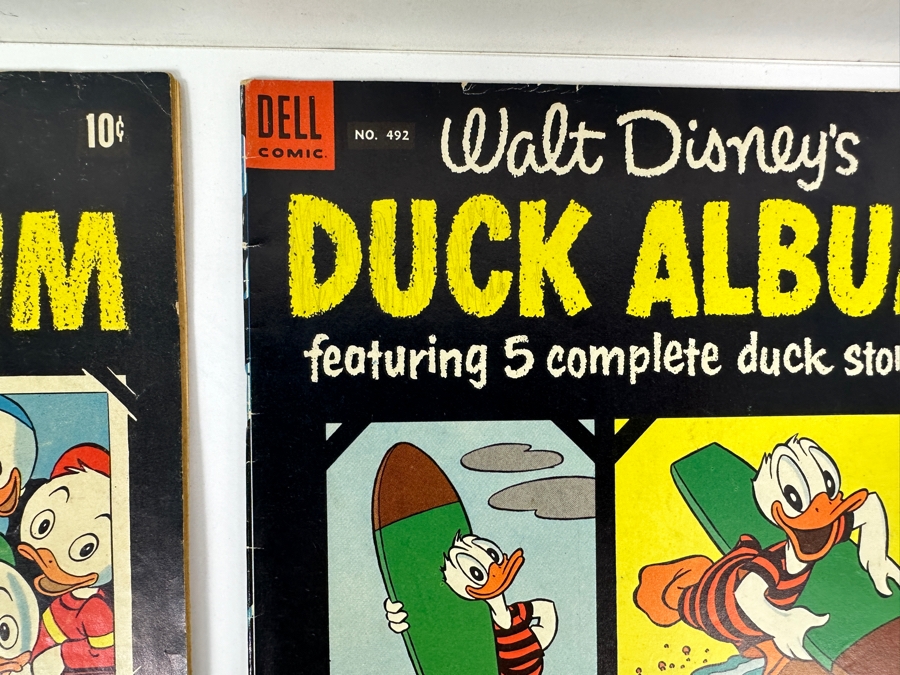 Dell Comics Walt Disney's Duck Album #353 1951, #450 1952, #492 1953 & #531 1954 10 Cent Comic Books [Photo 3]