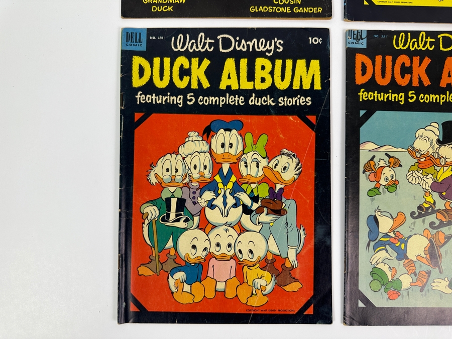 Dell Comics Walt Disney's Duck Album #353 1951, #450 1952, #492 1953 & #531 1954 10 Cent Comic Books [Photo 6]