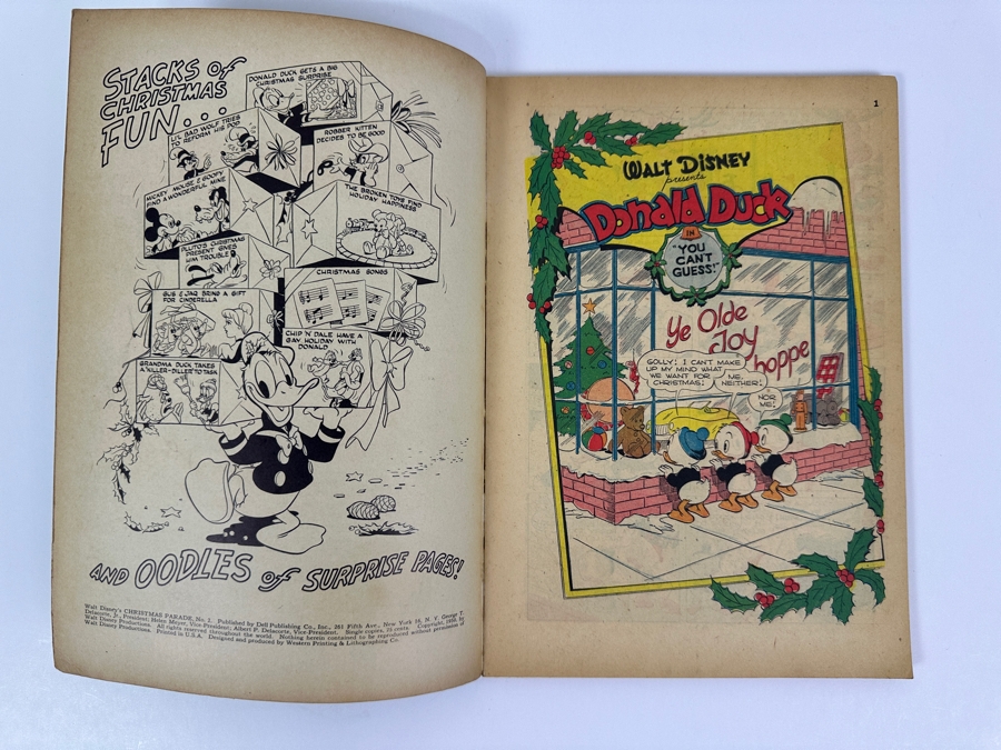Dell Comics Walt Disney's Christmas Parade #2 Vintage 1950 25 Cent Comic Book	 [Photo 3]