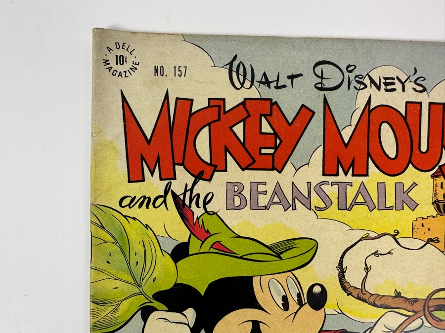 Dell Comics Four Color #157 Walt Disney's Mickey Mouse And The Beanstalk Vintage 1947 10 Cent Comic Book Valued Ungraded: $26, 6.0: $190, 8.0: $478 [Photo 2]