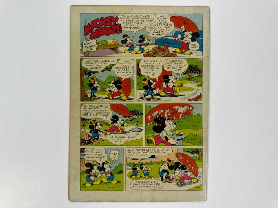 Dell Comics Four Color #170 Walt Disney's Mickey Mouse On Spook's Island Vintage 1947 10 Cent Comic Book Valued Ungraded: $22, 6.0: $156, 8.0: $712 [Photo 3]