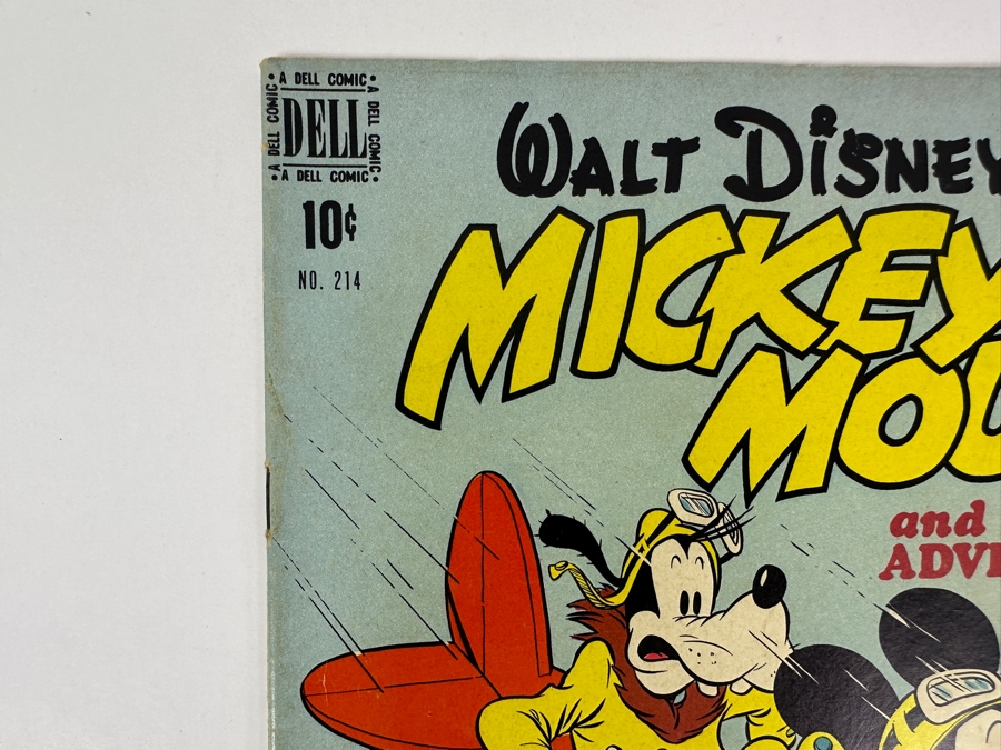 Dell Comics Four Color #214 Walt Disney's Mickey Mouse And His Sky Adventure Vintage 1948 10 Cent Comic Book [Photo 2]