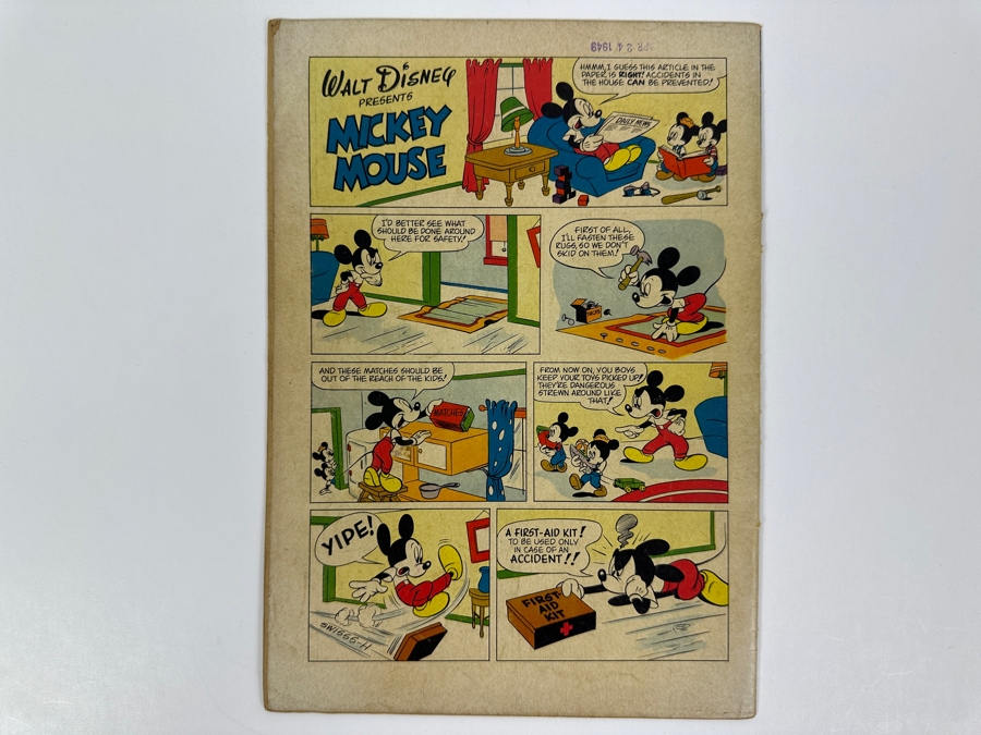 Dell Comics Four Color #231 Walt Disney's Mickey Mouse And The Rajah's Treasure Vintage 1949 10 Cent Comic Book [Photo 3]