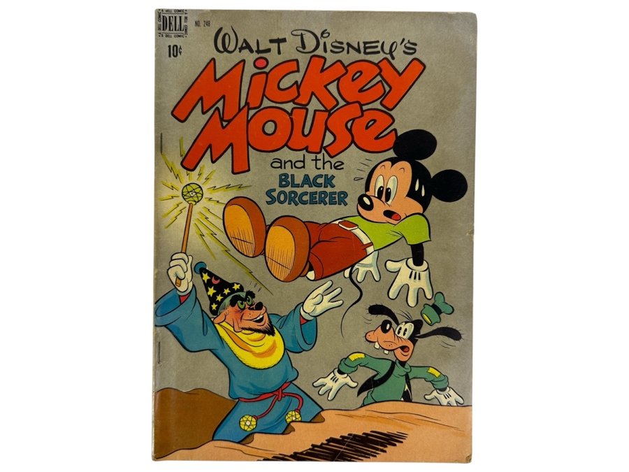 Dell Comics Four Color #248 Walt Disney's Mickey Mouse And The Black Sorcerer Vintage 1949 10 Cent Comic Book Valued Ungraded: $17, 6.0: $294, 8.0: $807