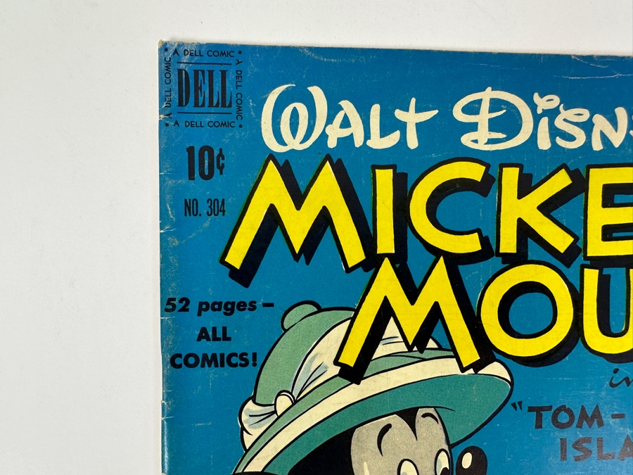 Dell Comics Four Color #304 Walt Disney's Mickey Mouse In Tom-Tom Island Vintage 1950 10 Cent Comic Book Valued Ungraded: $33, 6.0: $218, 8.0: $262 [Photo 2]