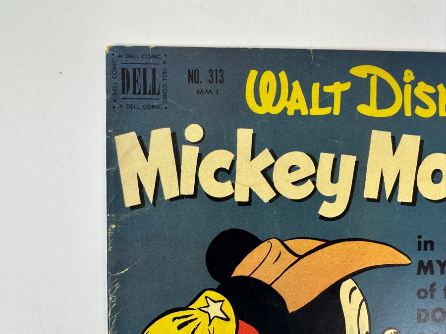 Dell Comics Four Color #313 Walt Disney's Mickey Mouse In The Mystery Of The Double-Cross Ranch Vintage 1950 10 Cent Comic Book [Photo 2]