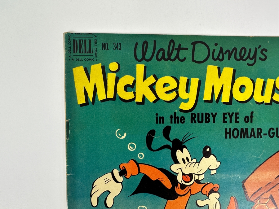Dell Comics Four Color #343 Walt Disney's Mickey Mouse In The Ruby Eye Of Homar-Guy-Am Vintage 1951 10 Cent Comic Book [Photo 2]