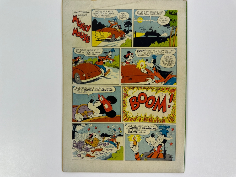 Dell Comics Four Color #401 Walt Disney's Mickey Mouse And Goofy's Mechanical Wizard Vintage 1952 10 Cent Comic Book [Photo 3]