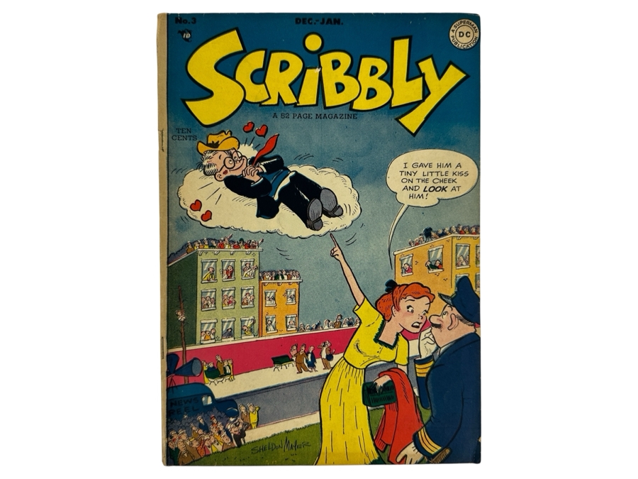 DC Comics Scribbly #3 Vintage 1948 10 Cent Comic Book Valued Ungraded: $65