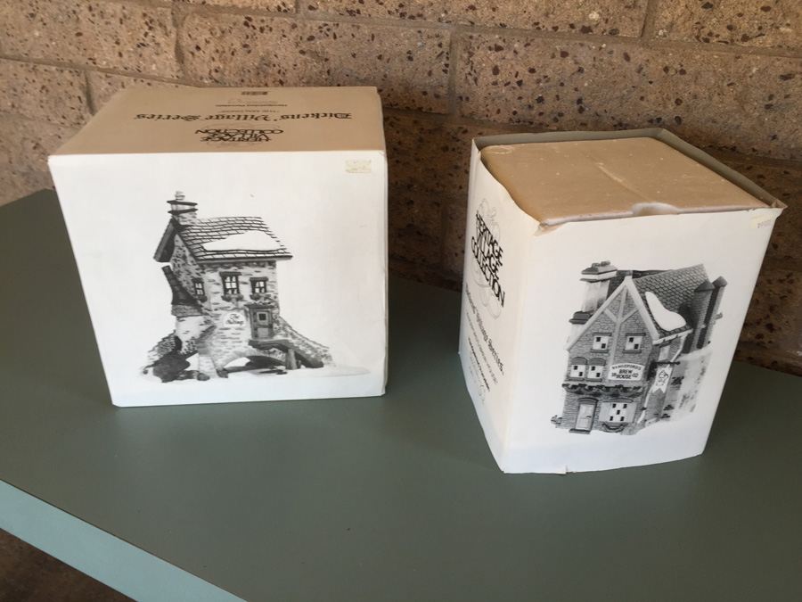 Heritage Village Collection Dickens' Village Series 'Kingsford's Brew House' and 'The Maltings'