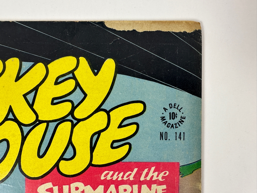 Dell Comics Four Color #141 Walt Disney's Mickey Mouse And The Submarine Pirates Vintage 1947 10 Cent Comic Book Valued Ungraded: $31, 8.0: $552 [Photo 2]
