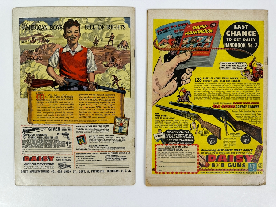 Fawcett Publication Tom Mix Western 1948 #2 & 1950 #35 10 Cent Comic Books [Photo 4]