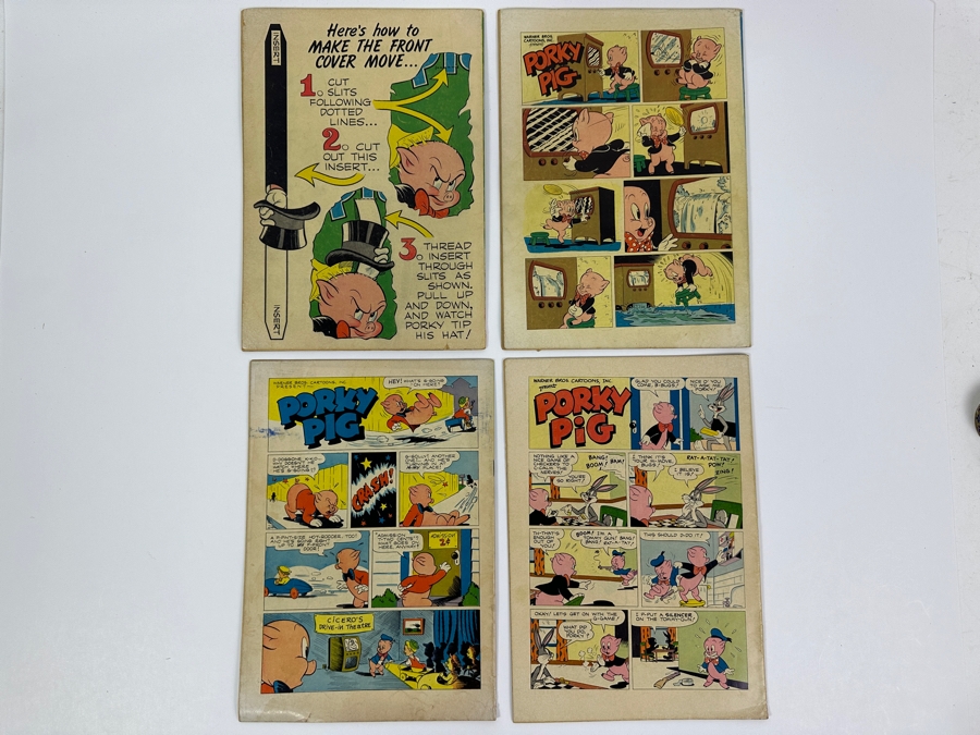 Dell Comics Four Color Porky Pig 1950 #295, 1950 #303, 1951 #330 & 1951 #351 10 Cent Comic Books [Photo 10]