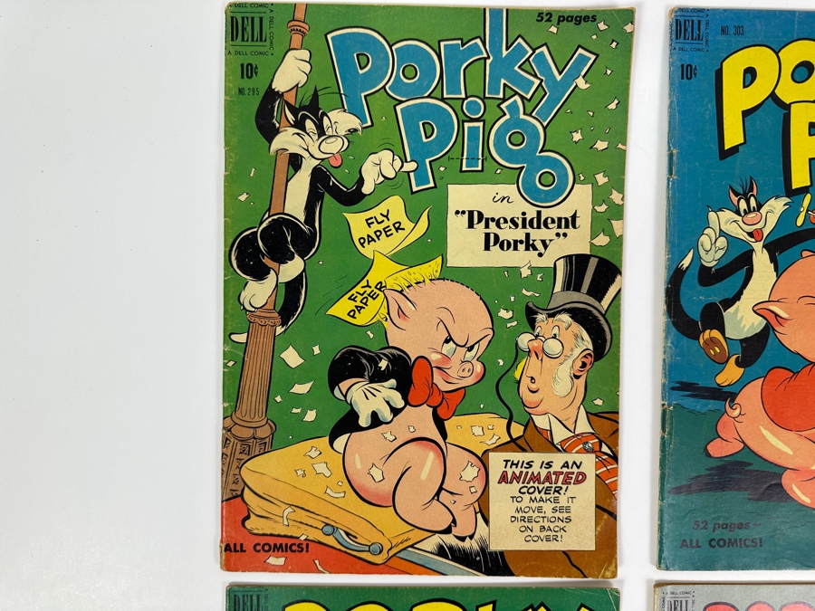 Dell Comics Four Color Porky Pig 1950 #295, 1950 #303, 1951 #330 & 1951 #351 10 Cent Comic Books [Photo 2]