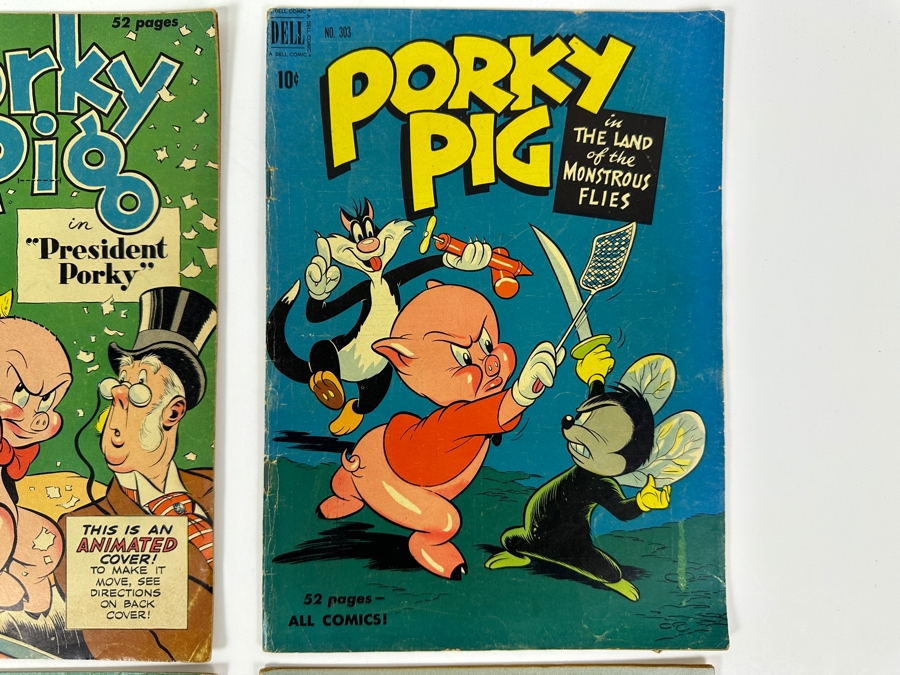 Dell Comics Four Color Porky Pig 1950 #295, 1950 #303, 1951 #330 & 1951 #351 10 Cent Comic Books [Photo 4]